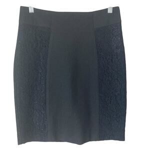 BCBGeneration Skirt Womens 8 Black Lace Accent